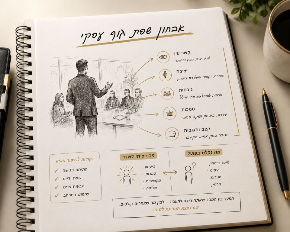 שפת גוף בעסקים - אבחון שפת גוף לאנשי עסקים